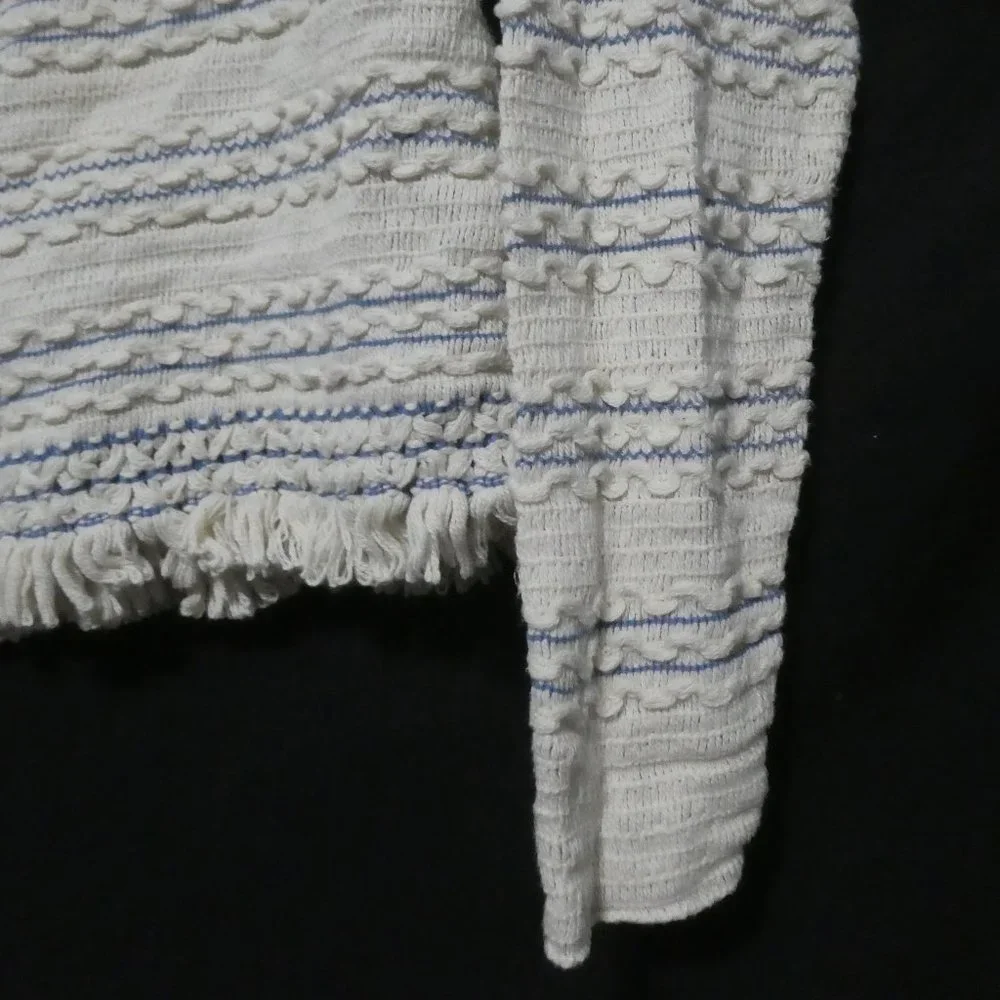 HER | small | Chic Textured Button-Up Cardigan | Made In Canada | 100% Cotton - Picture 14 of 15